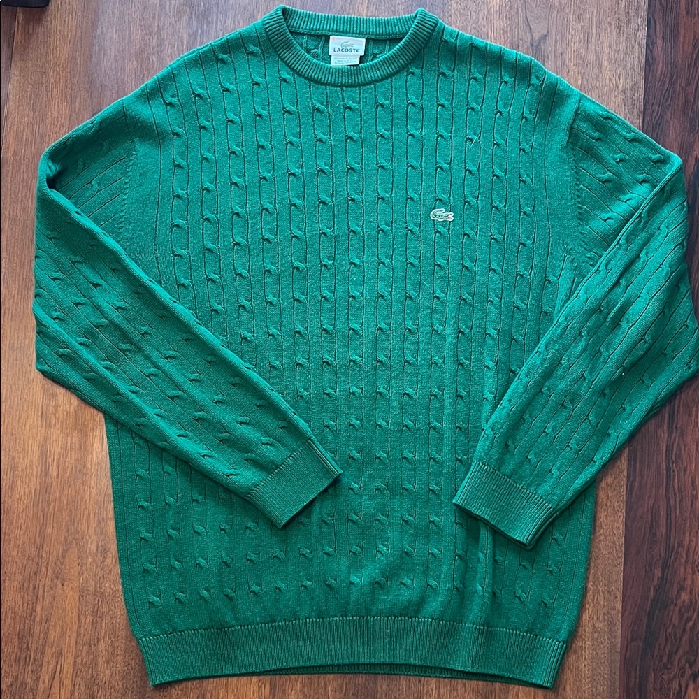 Lacoste Men's Green Crewneck Sweater